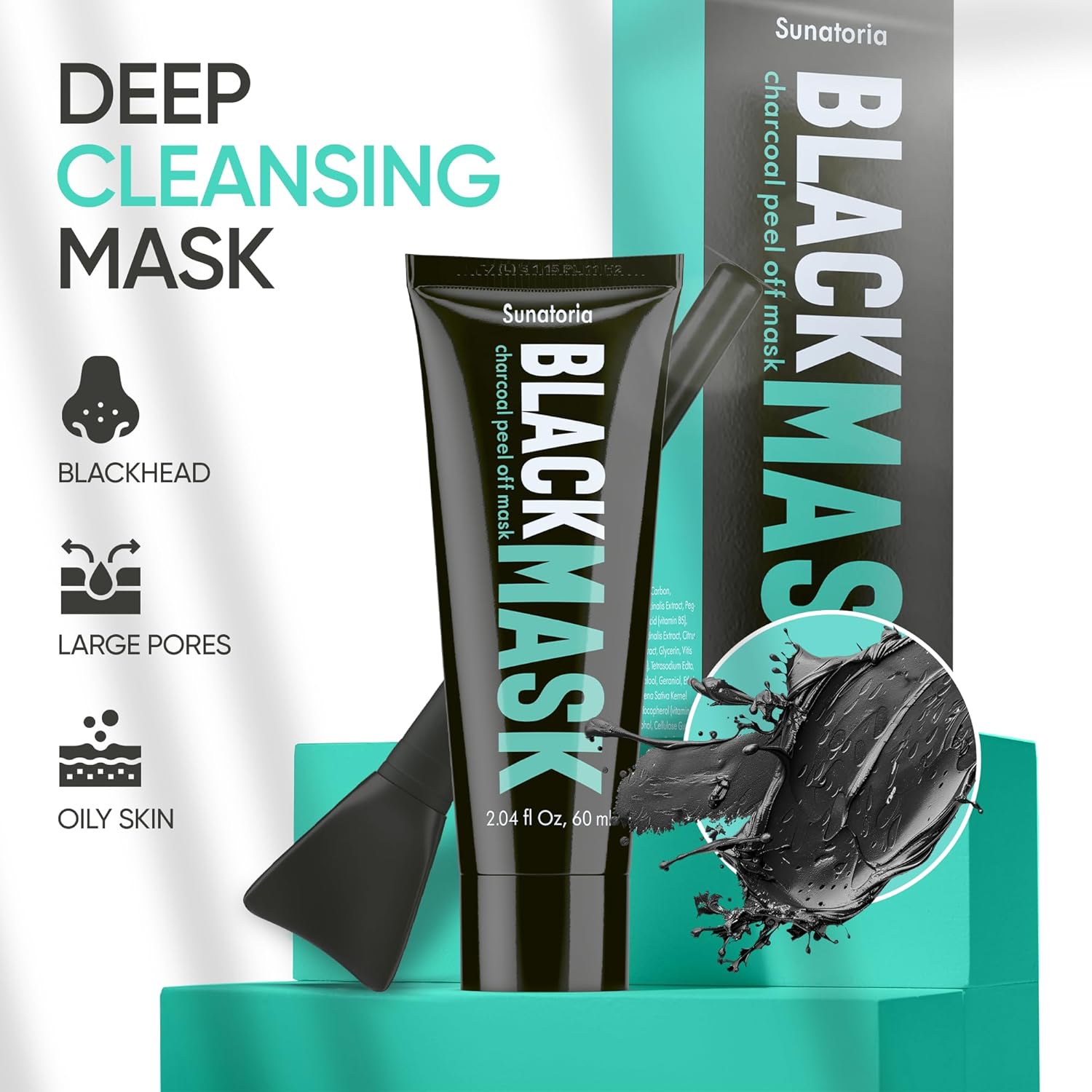 SUNATORIA Activated Charcoal Peel Off Face Mask